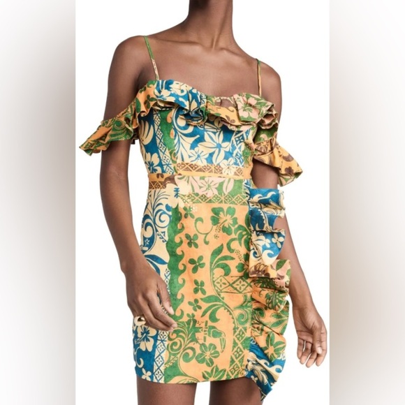 Alemais Archie Flounce Mini Dress Muti Size 2 - Picture 1 of 13